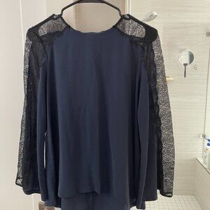 Zara woman long-sleeve lace top